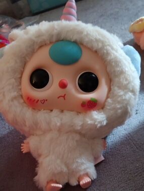 Baby Three Plush Unicorn Doll/ Zipper Head Bag(400 Face)